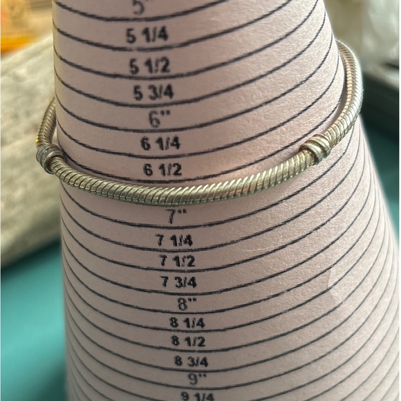 Pandora Sterling Silver Snake Chain Charm Bracelet Clasp Lobster - Picture 4 of 5